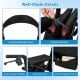 Detailed view of the Foldable Rollator Walker's comfortable backrest, fixation buckle, and spacious seat for seniors.