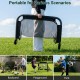 Portable 3 x 2 FT pop-up football training goal with net, lightweight design for backyard, playground, or park use.