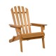 Oversized folding Adirondack chair made from durable acacia wood, featuring a 105° inclined backrest for comfortable relaxation.