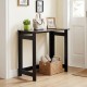 Black folding console table with spacious tabletop and sturdy design, ideal for hallways or entrances.