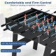 Folding foosball table with 22 players, anti-slip handles, and reinforced metal rods for smooth gameplay in black.