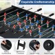 Folding foosball table with 22 players, slide scorers, and reinforced crossbars for space-saving game play.