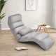 Gray folding lazy sofa couch with pillow, adjustable for sitting or lying, perfect for gaming and reading.