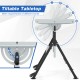 Folding welding table with a tiltable tabletop, 4-level height adjustment, and 2 fixed wheels for easy mobility.