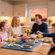 Rollable blue electric warming tray with food, perfect for parties and gatherings, ensuring even heating and safety.
