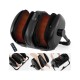 Foot and calf massager with heat, adjustable stand, and portable design for targeted compression and muscle relief.