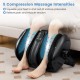 Foot and calf massager with adjustable stand, featuring 5 compression intensities and heat for muscle tension relief.