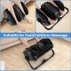 Foot and calf massager with heat function, adjustable stand, and portable design for targeted muscle relief and.