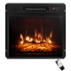 18-inch electric fireplace insert with adjustable LED flame, remote control, and touch buttons for year-round warmth.