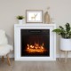 18-inch electric fireplace insert with adjustable LED flame, featuring realistic effects for all-season warmth and.