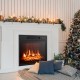 18-inch electric fireplace insert with adjustable LED flame, perfect for cozy warmth in any season.