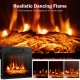 18-inch electric fireplace insert with adjustable LED flame effects, perfect for all-season warmth and ambiance.