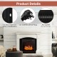 Electric fireplace insert with adjustable LED flame, UL-certified plug, and remote control for convenient heating.