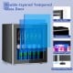 60 can beverage mini refrigerator with double-layered glass door, LED lighting, and adjustable leveling feet for easy.