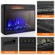 Recessed electric heater with realistic flame effect, touch screen controls, and 900/1350W heat settings for cozy.