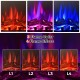 Recessed electric heater showcasing realistic flame effects with three colors and four brightness levels for cozy.