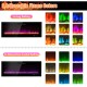 Adjustable flame colors of the 60-inch wall-mounted electric fireplace with log and crystal settings for cozy ambiance.