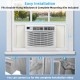 15000 BTU window air conditioner with adjustable temperature, 4 fan speeds, and easy installation for cooling up to 800.