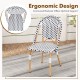 French Bistro chair featuring a contoured backrest, made of hand-woven PE rattan and a sturdy galvanized metal frame.