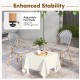 French Bistro Chair set of 2 with breathable PE rattan and adjustable foot pads for enhanced stability on uneven ground.
