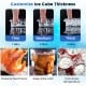Adjustable ice thickness settings for the silver undercounter ice maker, perfect for customizing drink temperatures.