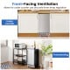 Free-standing ice maker with stainless steel door, adjustable legs, and LCD display for efficient ice production.
