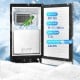 Free-standing undercounter ice maker with stainless steel door, 80 lbs daily yield, and removable ice bin for easy.