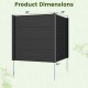 Freestanding 48 x 48 inch black air conditioner fence with metal stakes, designed for privacy and stability in outdoor.