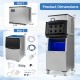 Freestanding commercial ice maker with 450 lbs daily output, featuring an intuitive LCD panel and 250 lbs storage.