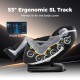 Full body massage chair with ergonomic SL track, height scan, and Bluetooth speakers for personalized relaxation.