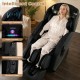 Full body massage chair in black with ergonomic SL track, Bluetooth speakers, and zero gravity settings for ultimate.