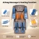 Full body massage chair with zero gravity function, waist heating, and shoulder, arm, and calf airbags for ultimate.