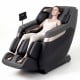 Full body massage chair in black with zero gravity function, foot rollers, and LCD touch screen for ultimate relaxation.