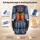Full body massage chair with airbag massage, waist heating function, and zero gravity recline for ultimate relaxation.
