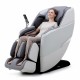 Full body zero gravity massage chair in white with airbags for relaxation, featuring a sleek design and advanced.