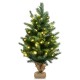 24-inch tabletop fir artificial Christmas tree with 35 warm white LED lights, eco-friendly material, perfect for.