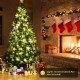 9-foot hinged premium artificial Christmas tree with 3594 branch tips, perfect for customizable holiday decorations.