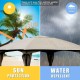 Fully enclosed 11.5 x 11.5 feet outdoor gazebo with waterproof top, providing sun protection and water repellent.