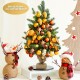 24-inch tabletop fir artificial Christmas tree with 35 LED lights, featuring a lush design for festive decoration.