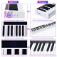 88-key portable electronic piano in white with silicone panel, Bluetooth function, and external sound for enhanced.