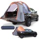 Portable pickup tent for 2-3 people with detachable cover, waterproof fabric, and convenient storage bags for outdoor.