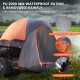 Portable pickup tent with waterproof 190T polyester taffeta, featuring a detachable cover and spacious interior for 2-3.