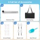 Aluminum pole, carrying bag, ground stakes, elastic cord, and sand shovel for 20x20 feet beach canopy tent setup.