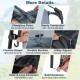 Detail of the 2 Rooms Oversize Privacy Shower Tent showing sturdy connectors, durable buckles, and 2-way zippers for.