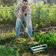18-inch rolling lawn aerator with splash-proof fender, designed for easy soil perforation and improved nutrient.