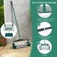 18-inch rolling lawn aerator with splash-proof fender, featuring multiple spikes for effective soil perforation.