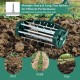 18-inch rolling lawn aerator with multiple sharp spikes for loosening dirt, sand, and clay in gardens.