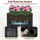 Self-watering raised garden bed with trellis for climbing plants, made of durable PP material, ideal for outdoor use.