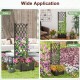 Vertical trellis planter box with large planting area in coffee color, perfect for climbing vines and garden decoration.