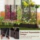 Raised garden bed with trellis for climbing plants, made of durable coffee PP material, ideal for garden decoration.
